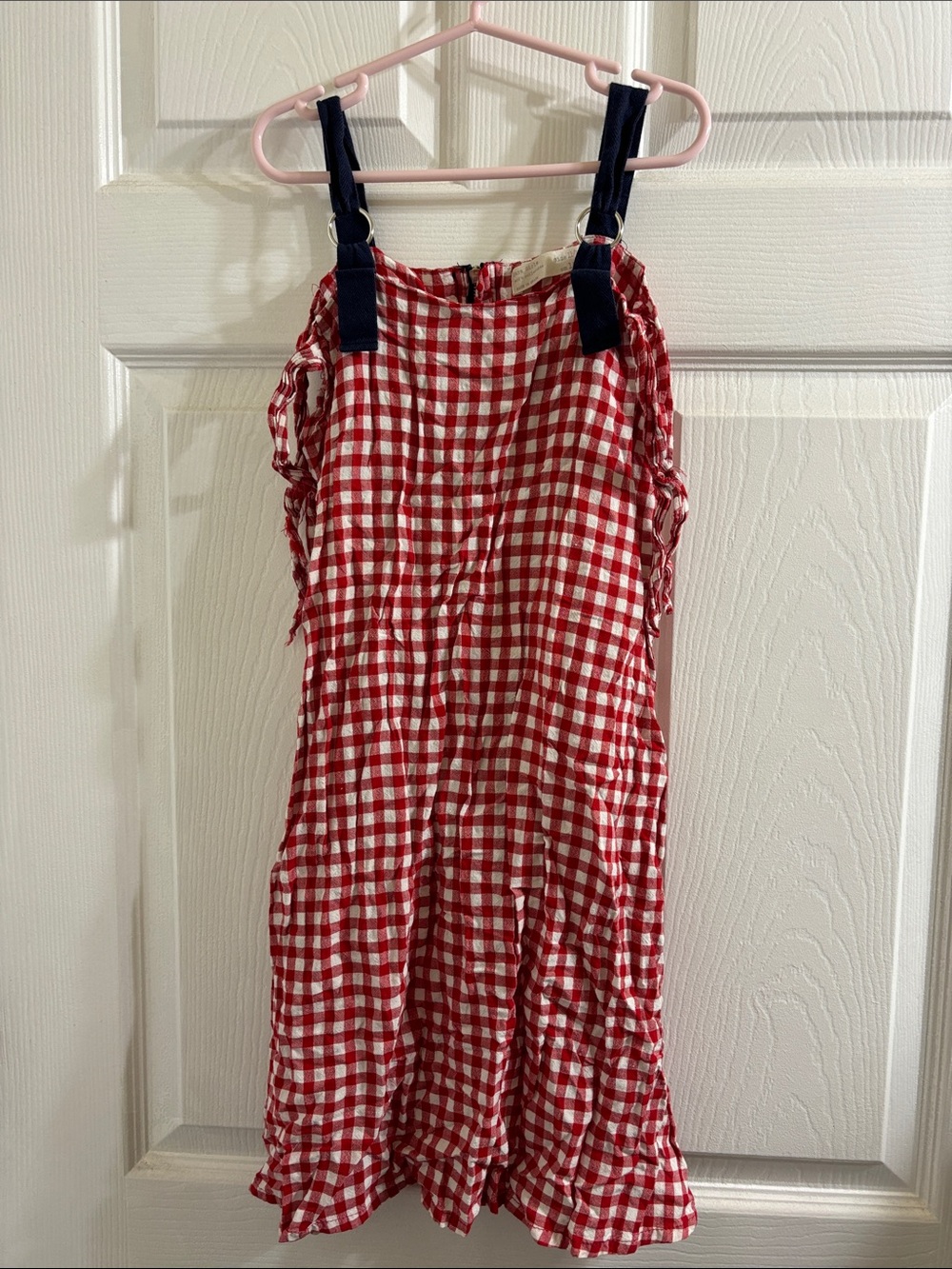 Zara Girls Red & White Gingham Strap Sundress